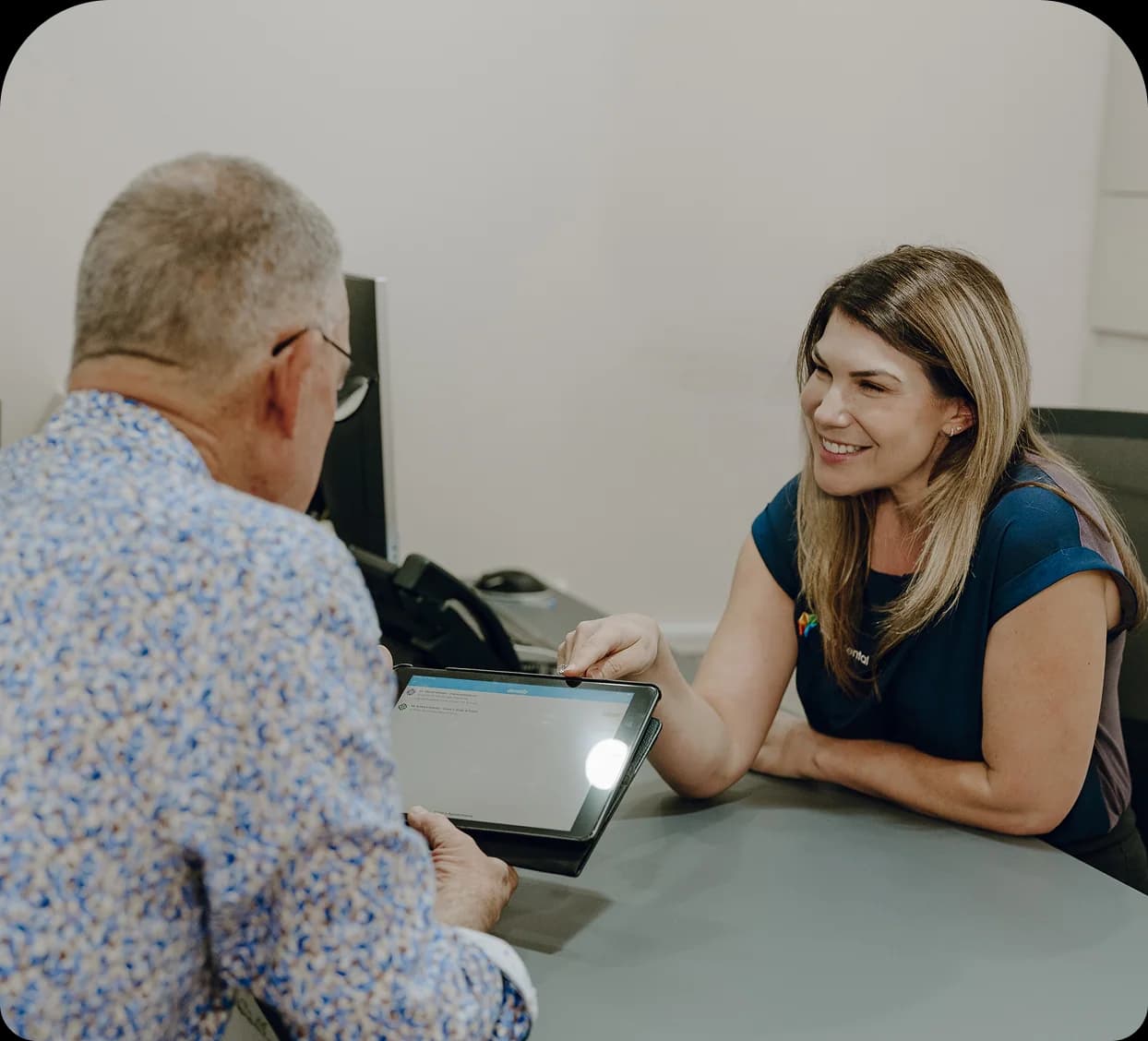 A calm dental consultation setting used for explaining treatment fees