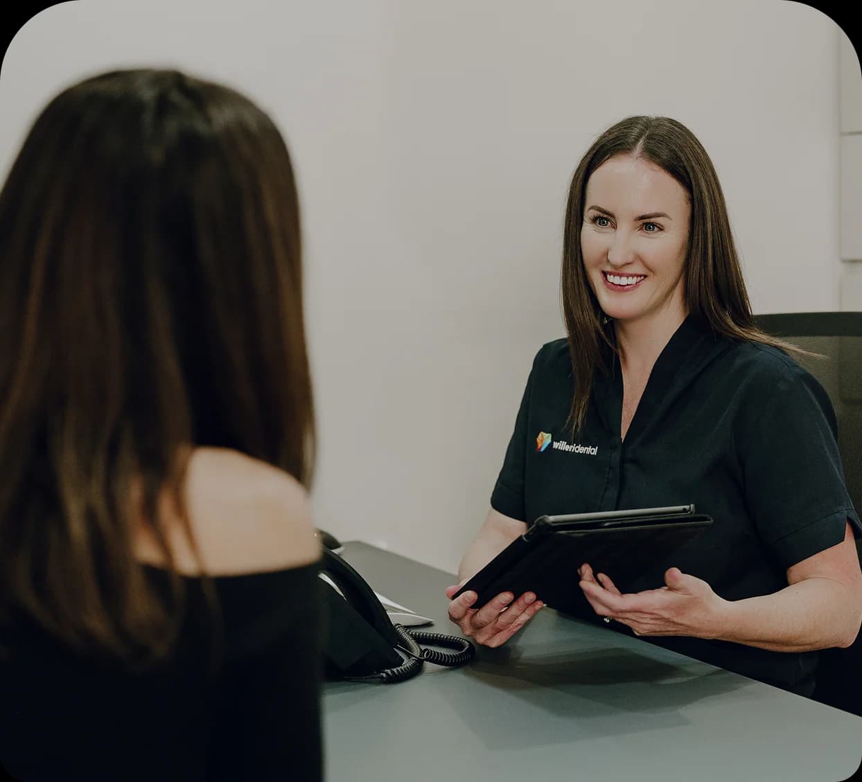 A calm dental consultation where treatment fees and health fund questions can be discussed