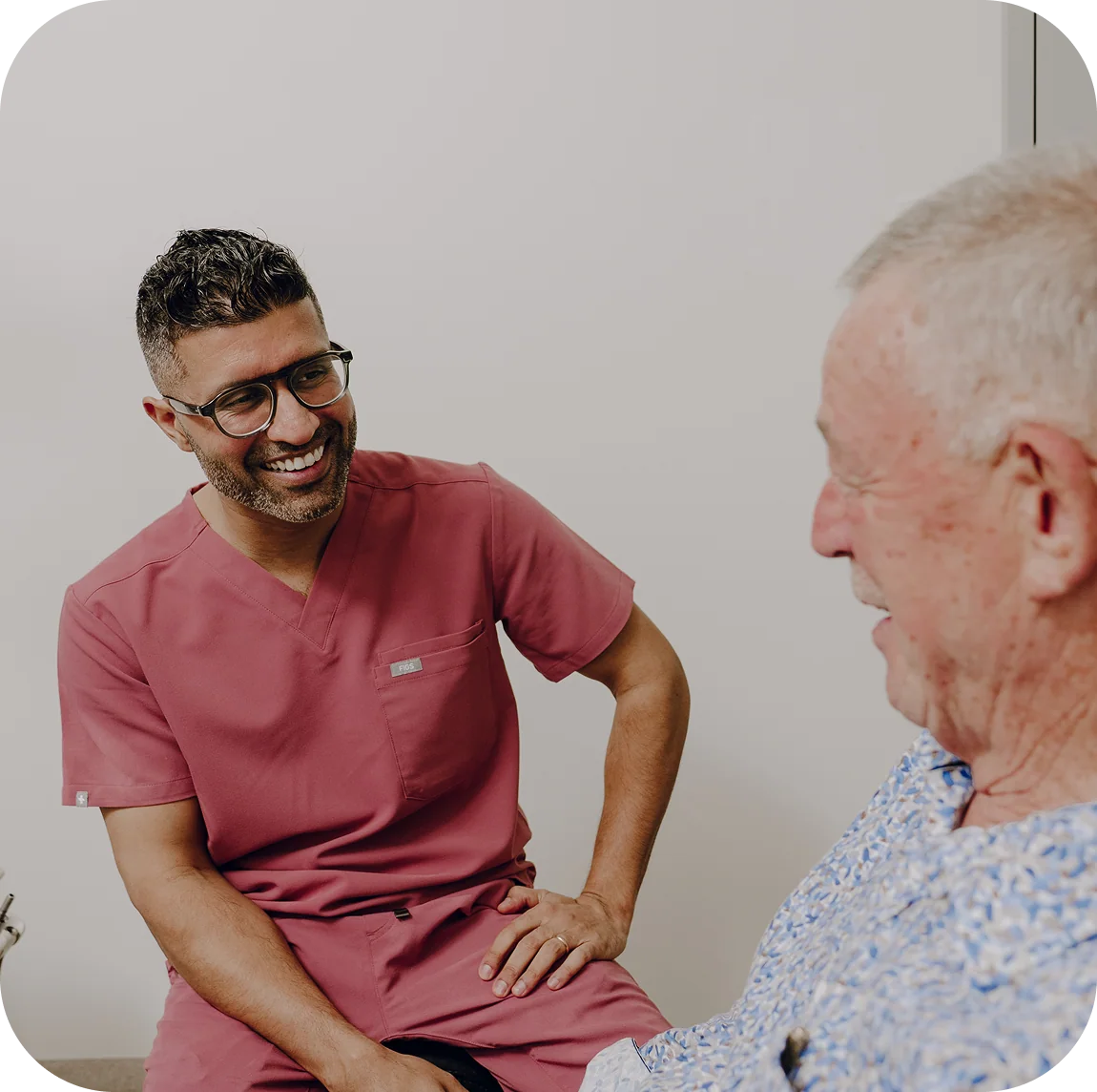 A dentist discussing treatment options with a patient during a consultation